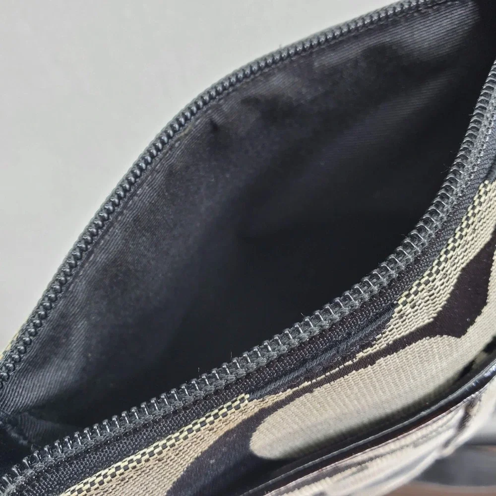 Coach Crossbody Bag Black Signature C Jacquard North South Swingpack Purse